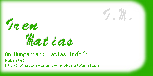 iren matias business card